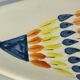 French ceramic empty pocket cup, Roger Capron, fish decoration Vallauris 1950
