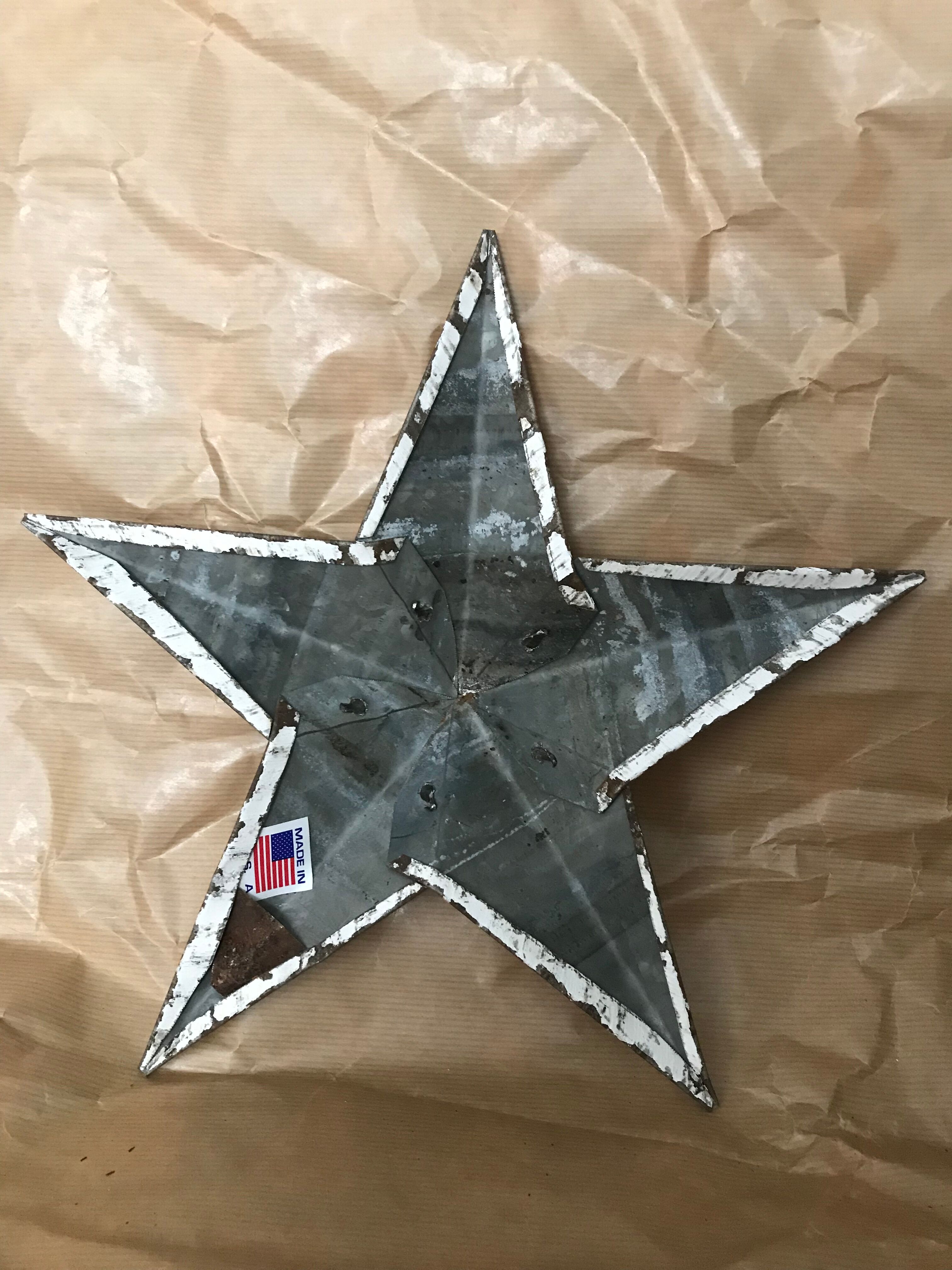 Authentic Amish star USA white 30 cm