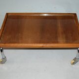 Antique chrome serving table, Thonet, Jindřich Halabala