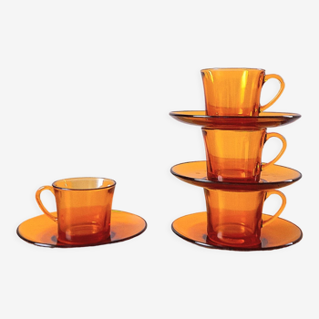 Amber coffee cups 70s