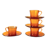 Amber coffee cups 70s