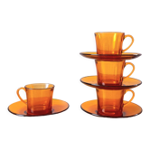 Amber coffee cups 70s