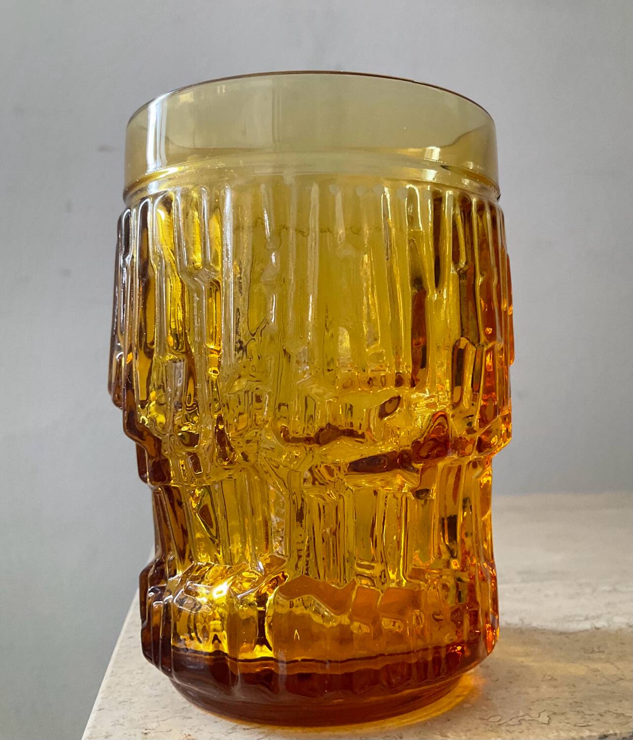 Series of 6 glasses and carafe from the 70s Italy