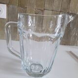 Thick glass pitcher