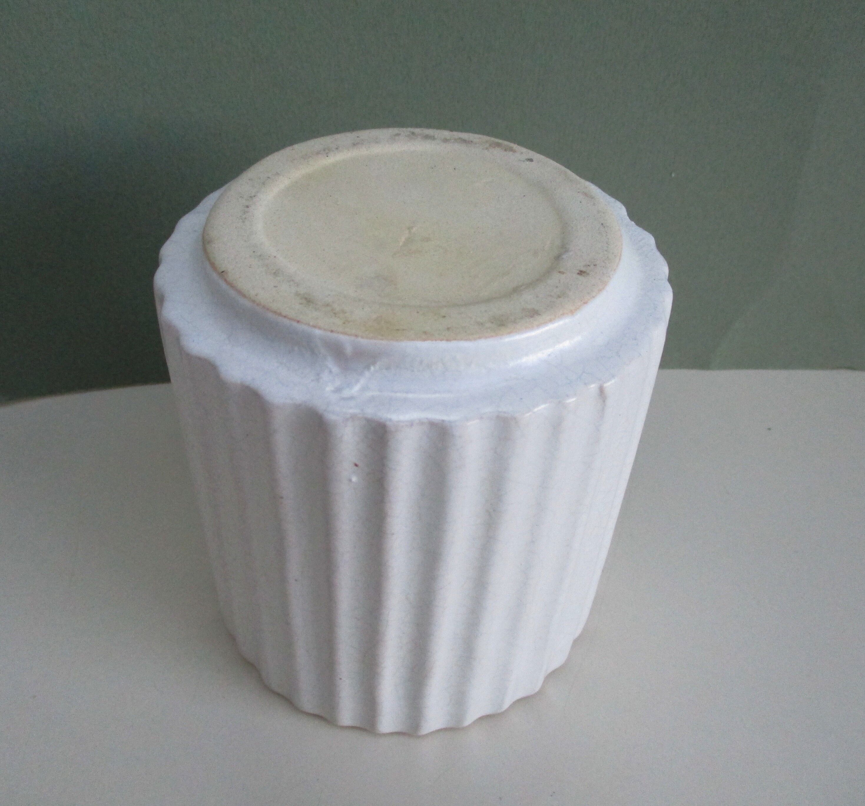 Vase céramique craquelée cylindrique