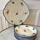 Cake consisting of a cake dish and 8 dessert plates Digoin Sarreguemi