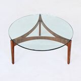 Sven Ellekaer sculptural coffee table rosewood Linneberg Denmark 1962