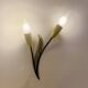 Mid-Century Floral Wall Lamps from 1950'