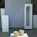 Set of 2 cups in Indonesian ceramic (brown & speckled glazed matte)