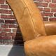 Brown leather armchair