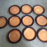 Série de 10 assiettes plates en grès
