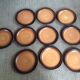 Series of 10 flat sandstone plates