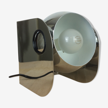 Adjustable eyeball wall lamp chrome