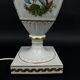 Raynaud Limoges lamp base in porcelain, paradise birds