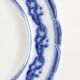 Pair of English earthenware plates, leaf pattern.
