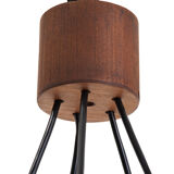 Chandelier design vintage Scandinavian teak year 60