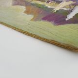 Huile sur bois de Riccardo Capone pêcheurs Italie Années 50 60