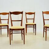 1970s set of 4 dining chairs by Drevotvar, Czechoslovakia