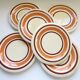 Set of 6 Vintage Earthenware Dessert Plates
