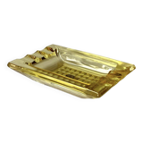 Cendrier vintage Walther en verre jaune