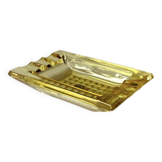 Vintage Walther yellow glass ashtray