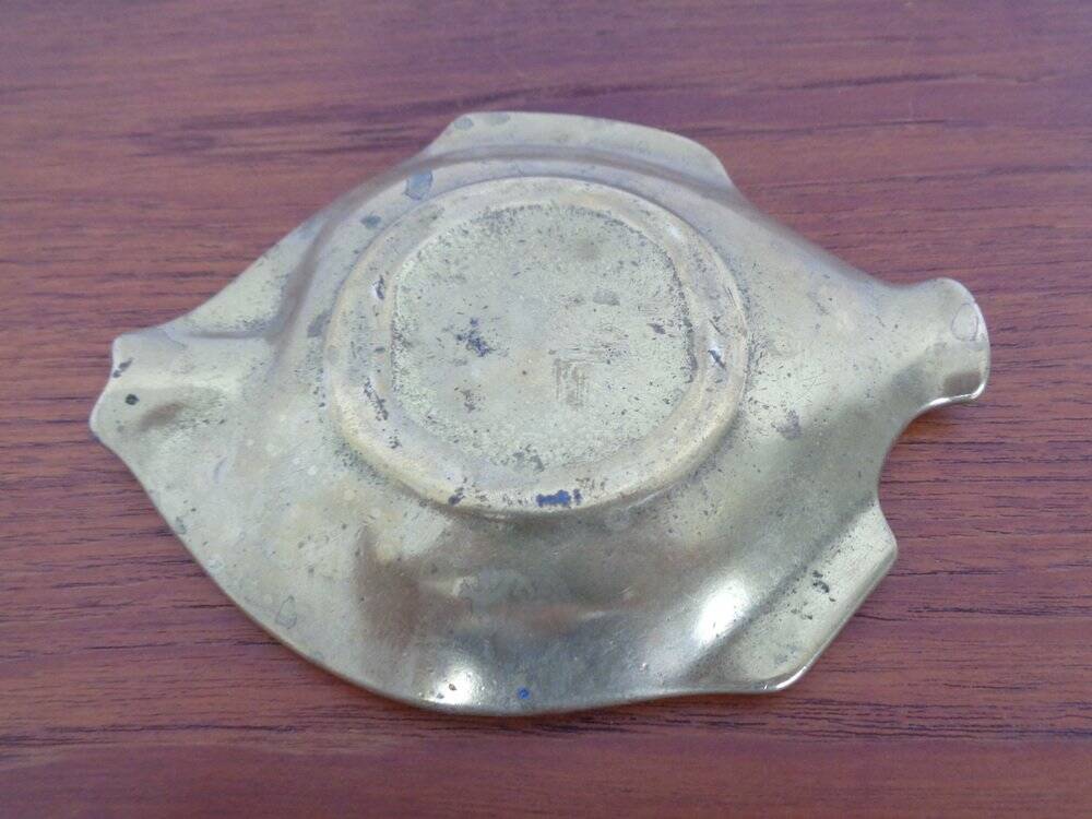 Brutalist Bronze Fish Ashtray, 1960s