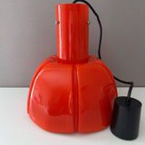 Pendant lamp Glashütte Limburg orange, Mid Century