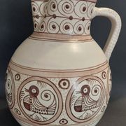 Vintage Talavera ceramic jug vase 20th century