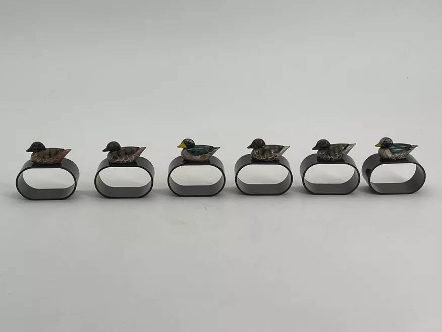 Set of 6 vintage napkin rings