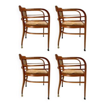 4 fauteuils par Josef Maria Olbrich pour Thonet, Autriche, 1910