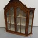Vintage Dutch walnut hanging china cabinet