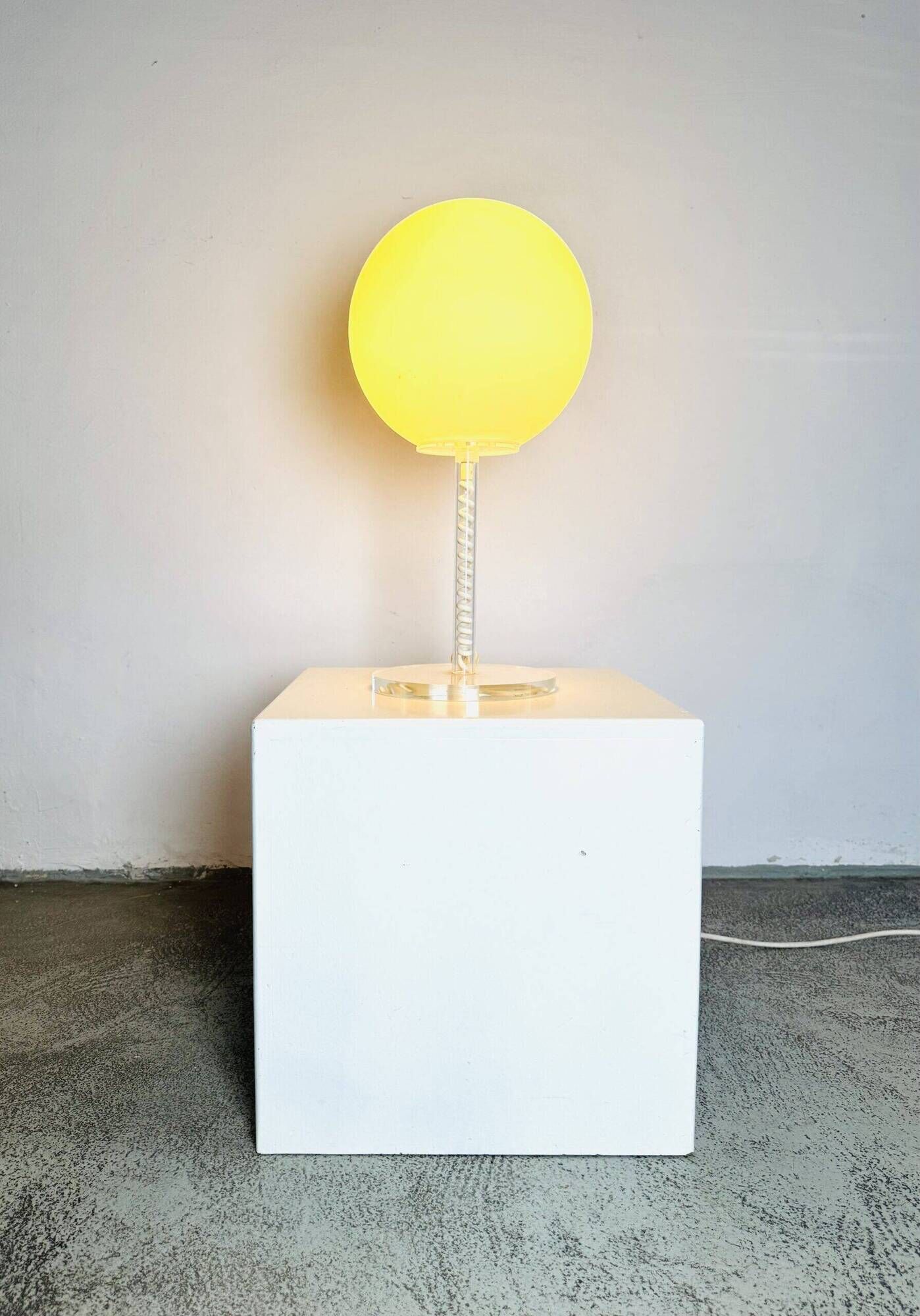 Milky Glass Sphere Table Lamp By Harco Loor For Harco Loor Design, The Netherlands 1980S