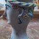🏺 Bust vase head of a woman — Crackled earthenware — Digoin-S Manufacture