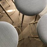 Lot de 4 tabourets de bar Vintage italien année 50-60 style mid-century