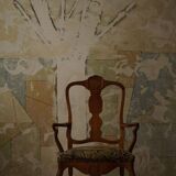 Classic Baroque style armchair in oak, made by a Danish cabinetmaker, 1930s.