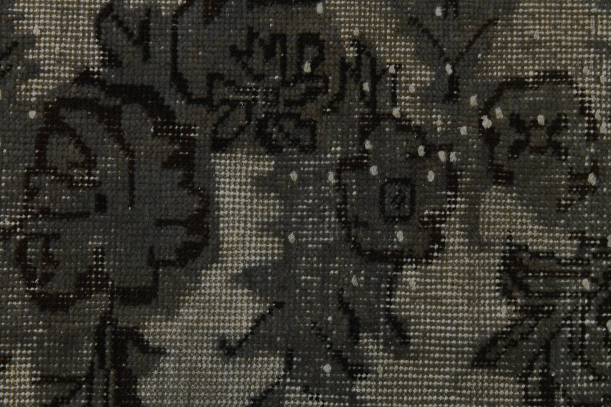 Gray & Black Oriental Vintage Rug, 220x317Cm