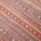 7x5 Red & brown Handmade Wool Kilim Rug,221x156 Cm