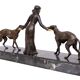 Art Deco Sculpture of Woman with Greyhounds 1920/30s France