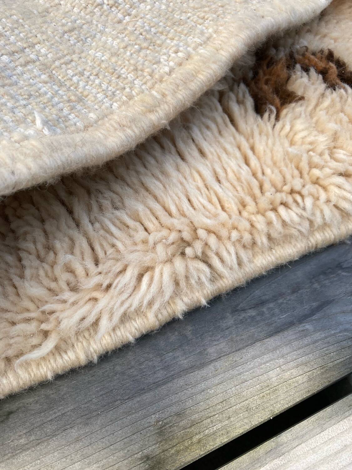 Vintage Berber wool rug