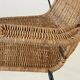 Wicker armchair and footrest, Germany, 1960s