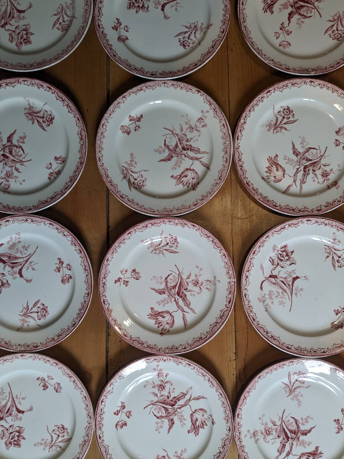 12 assiettes à dessert Sarreguemines Fontanges