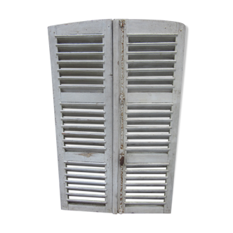 Pair of old shutter louvers