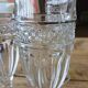 6 flutes in thick chiseled glass