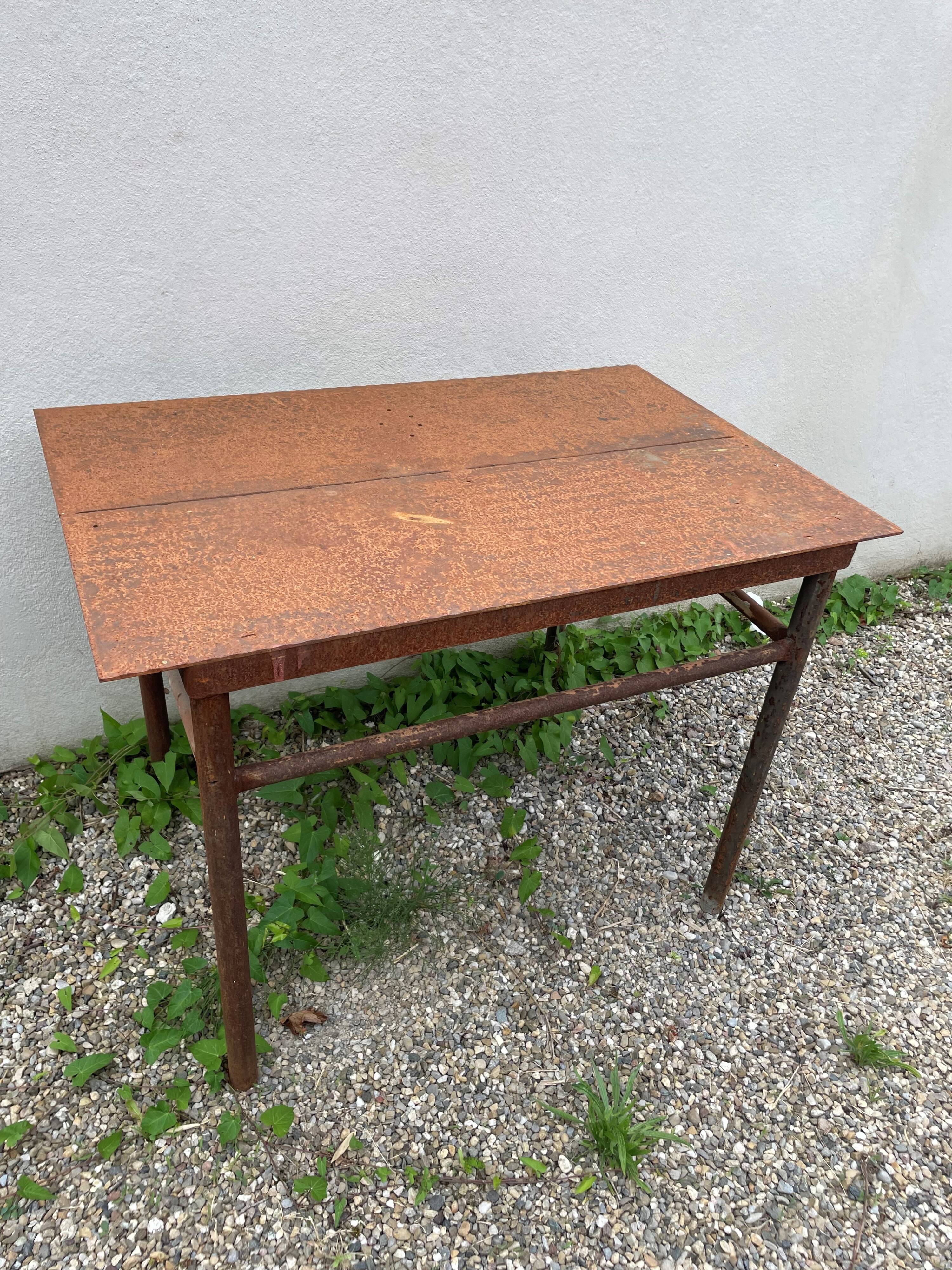 Vintage workshop industrial table
