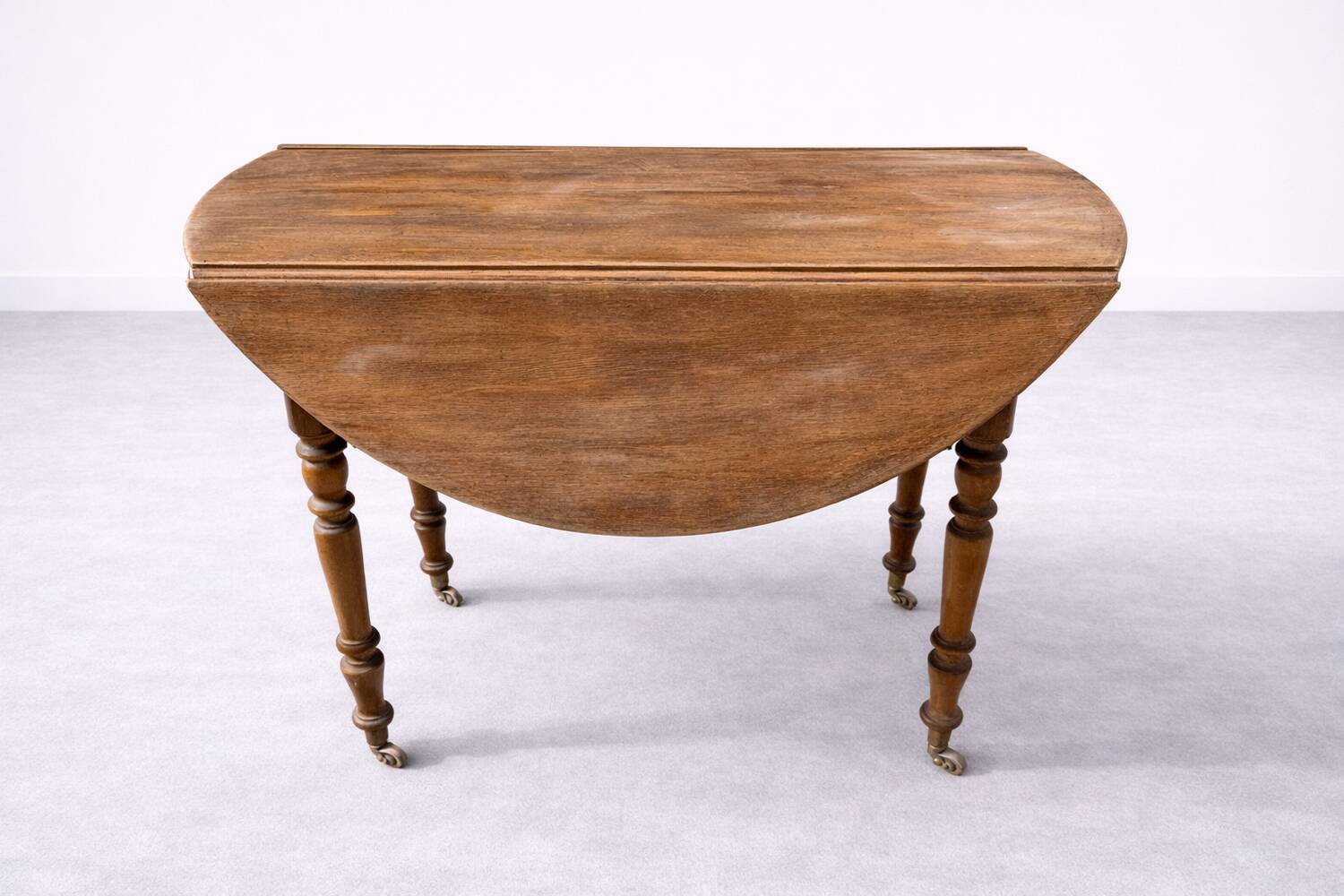 Table ancienne en bois rabatable – Style campagne / vintage