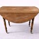 Table ancienne en bois rabatable – Style campagne / vintage