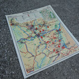 Ancienne carte scolaire N°11 de L'Est de la France