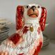 Staffordshire porcelain King Charles Cavalier dog in red, number 2, 19th century.