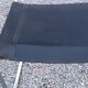 Fauteuil style MG5 tubes chromés assise et dossier cuir noir