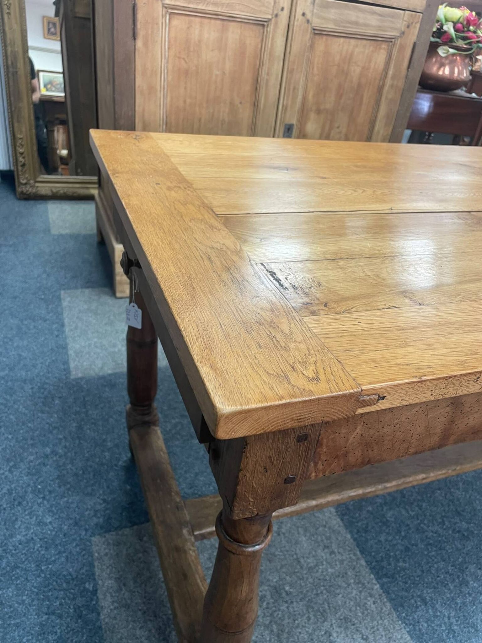 Old Louis XIII farmhouse table in solid oak – Console / Island of